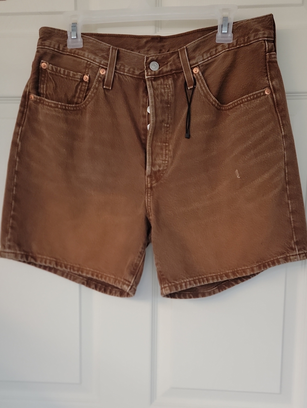 Men's Brown Denim Jean Shorts - Relaxed Fit